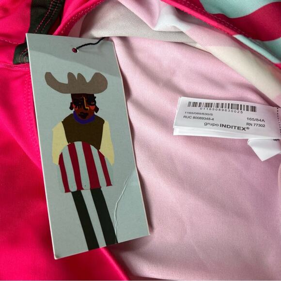 Zara Justine Franco Print Hot Pink Bodysuit Top NWT
Small - Picture 11 of 12